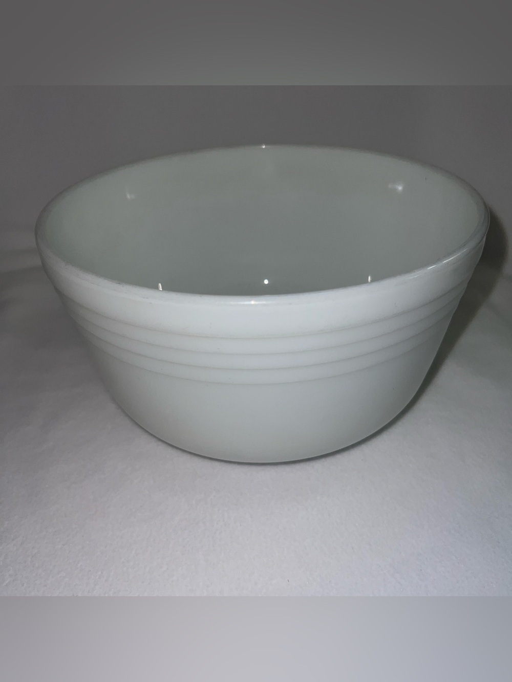 Vintage PYREX Milk Glass Ribbed Mixing Bowl #23 8.5" Made in USA